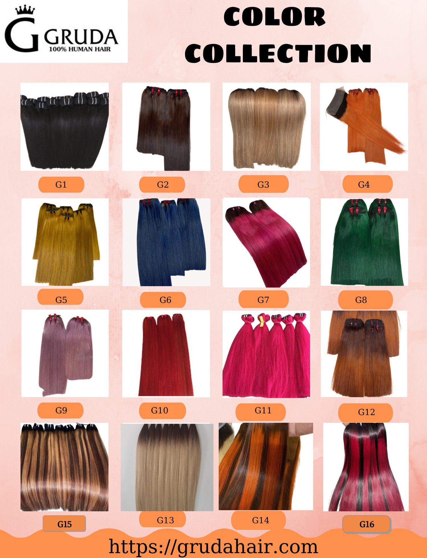 Many colors for hair in Gruda Hair