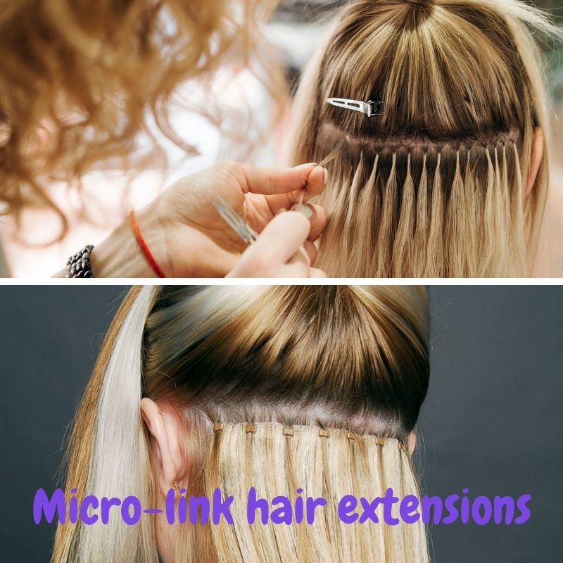 Micro-link hair extensions