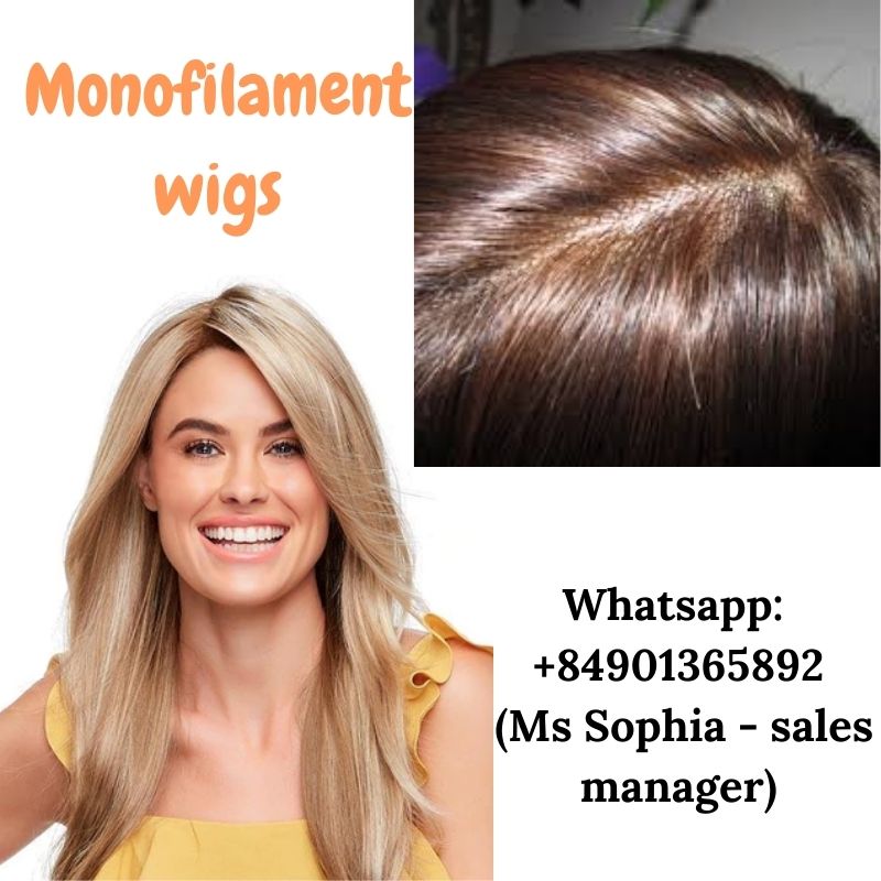Monofilament wigs: Every hair strand seems to be grown from scalp