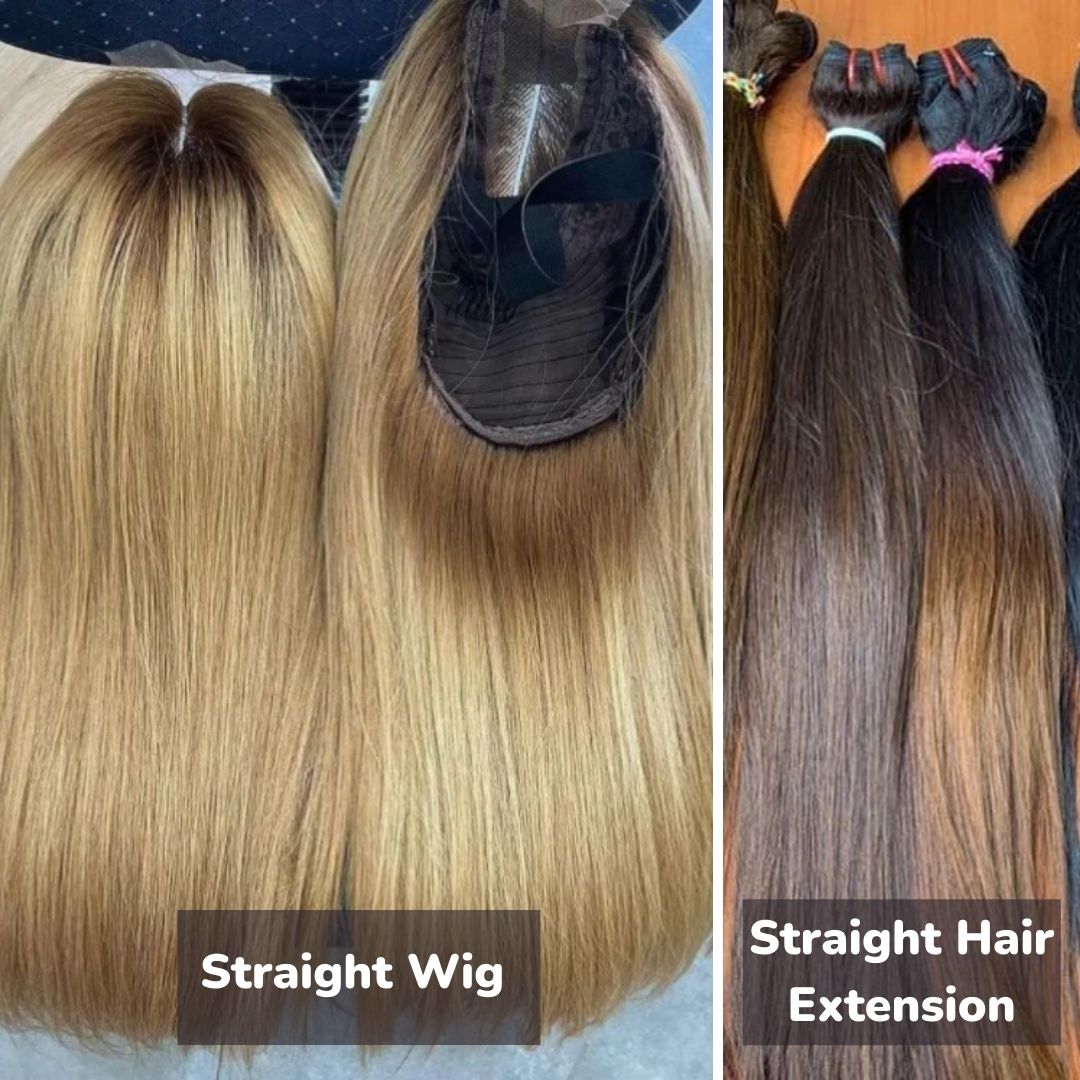 Types of Straight hair: Wigs and Hair extensions