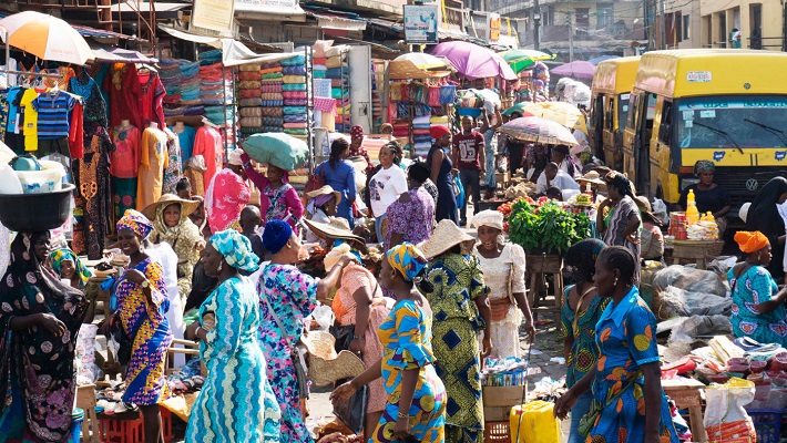 Balogun Market Located In Lagos Is Crowded As Usual