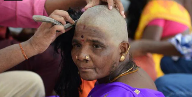 Indian Women Are Shaved Their Hair For Gods 