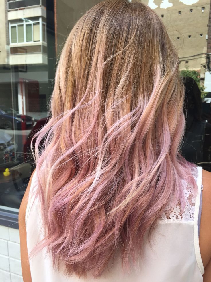 Pink Pastel Balayage Hair Color