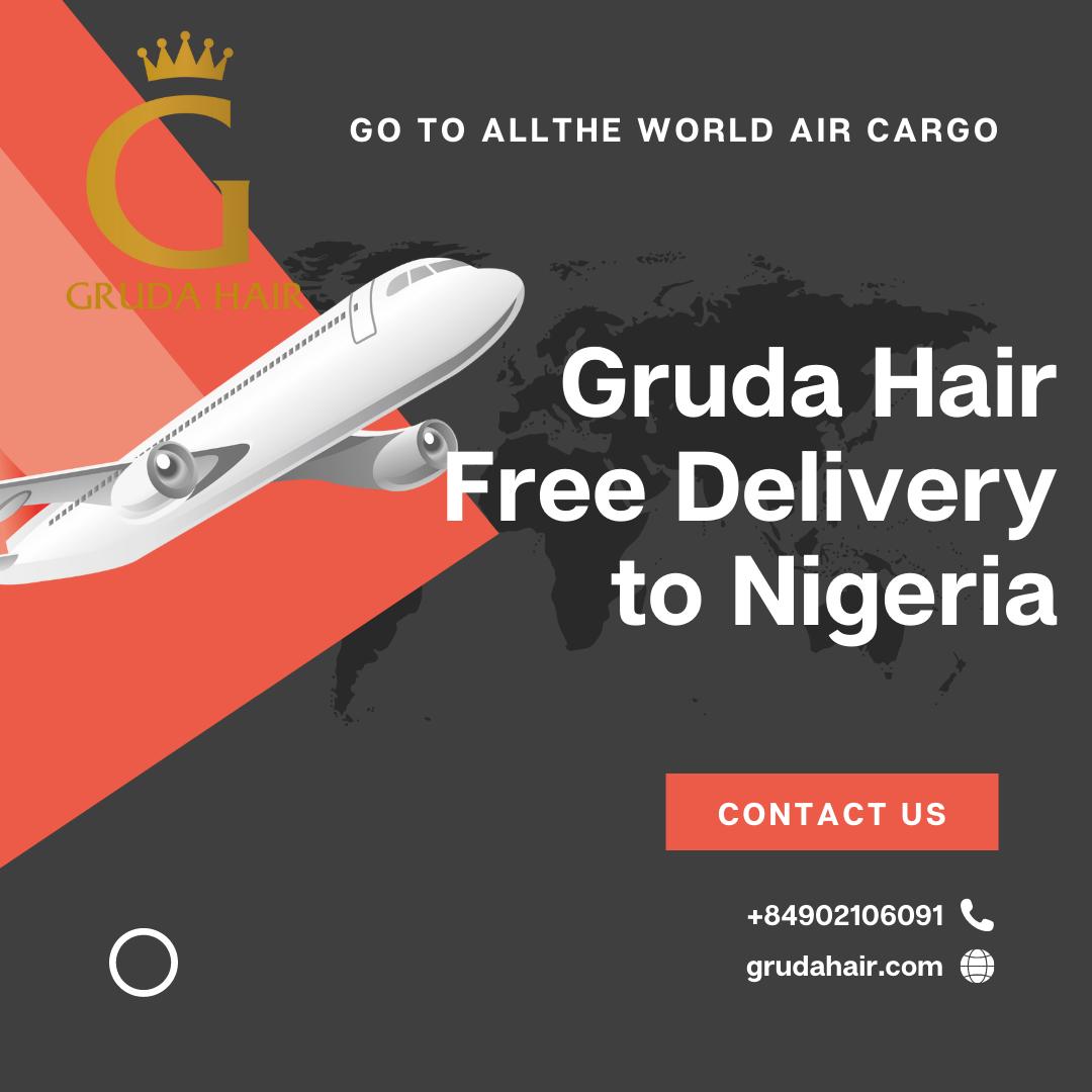 Infographic saying Gruda Hair Free Delivery to Nigeria