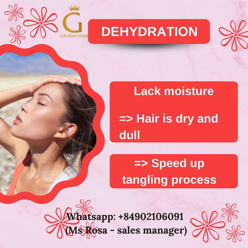 Dehydration is a reasons leading to the dry hair
