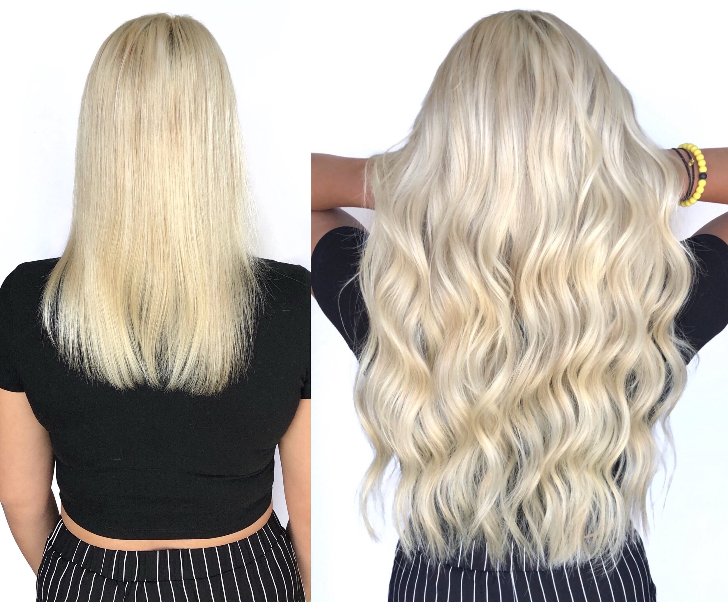 A Beautiful Voluminous Hair After Hair Extension Application