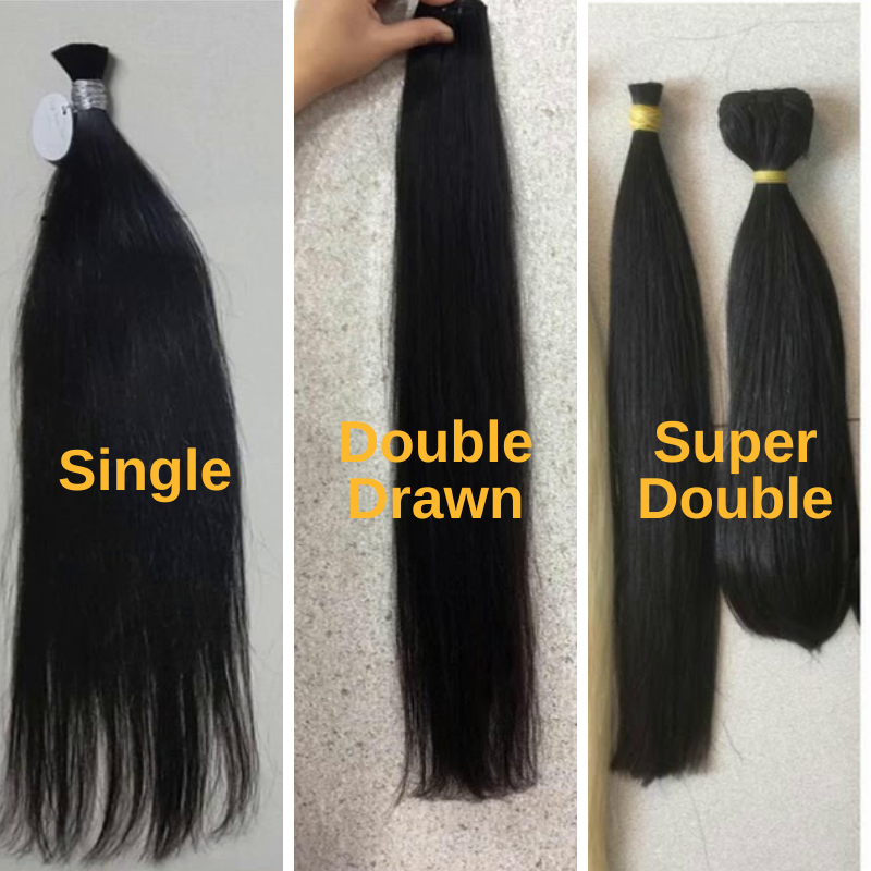 Single Double Drawn And Super Double Drawn Hair 